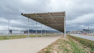 Solarradweg-Überdachung