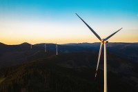 Windpark Hohenlochen in Abendstimmung