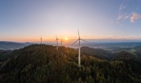 Beispielhafter Windpark auf dem Roßkopf bei Freiburg