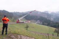 Transport der „Großkomponenten“ am Kambacher Eck