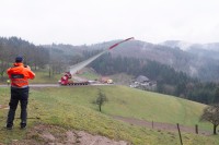 Transport der „Großkomponenten“ am Kambacher Eck