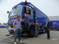 Abfahrt vom badenova Betriebsgelände